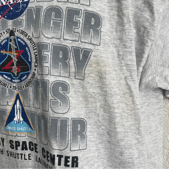 Vintage Nasa Discovery Shuttle Kennedy Space Center T-Shirt Tee LARGE Grey 2000 - Picture 4 of 6